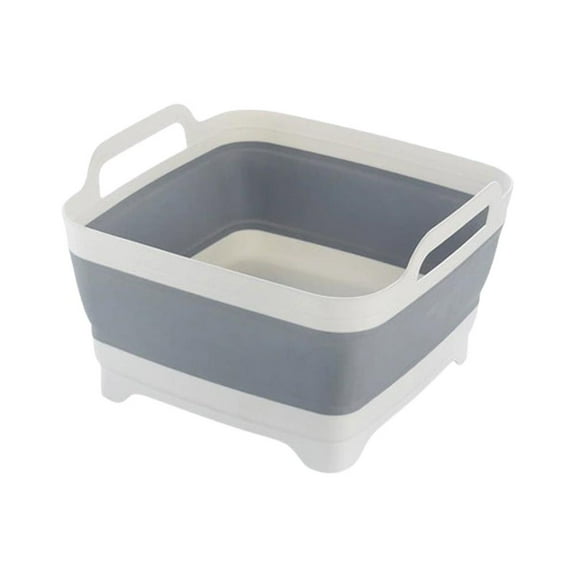 RV Foldable Sink with Drain Plug - Collapsible Dish Basin & Storage Tray for Camper Van, Camping & Outdoor Kitchen
