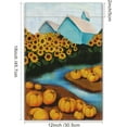 thumbnail image 2 of Pumpkin and Sunflower Garden Flag Vertical Double Sided Blue House with River Yard Flag 12 x 18 Inch Home Seasonal Vintage Outdoor Decor, 2 of 7