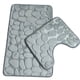 thumbnail image 1 of Set of 3 Bathroom Bath Mat Set Soft Non Slip 2PCS Cobblestone Mat Bathroom Rug Absorbent Shower Carpets Toilet Lid Cover Floor My Lux Decor Round, 1 of 31