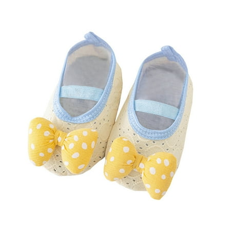 

Nygoyerh Baby Socks Shoes for Girls Toddler Dot Bowknot Eyelet Anti-Skid Footsocks Sneakers No-Show Crew Boat Ankle Socks