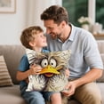 thumbnail image 3 of Funny Bird Pillowcase Linen Print Soft Durable Breathable Machine Washable for Sofa Chair Bedroom Workspace Decorative, 3 of 3