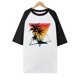 thumbnail image 4 of Tops con estampado de sol de playa de manga corta de ocio con cuello redondo de verano para mujer OAVQHLG3B Store  lin121212, 4 of 5