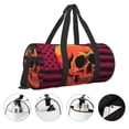 thumbnail image 3 of Xecao Skull And Flag Usa Print Travel Duffle Bag, Bag Carry On Tote Bags for Women, Travel Sport Gym Bag for Men, Hospital Bag for Labor and Delivery, 3 of 6