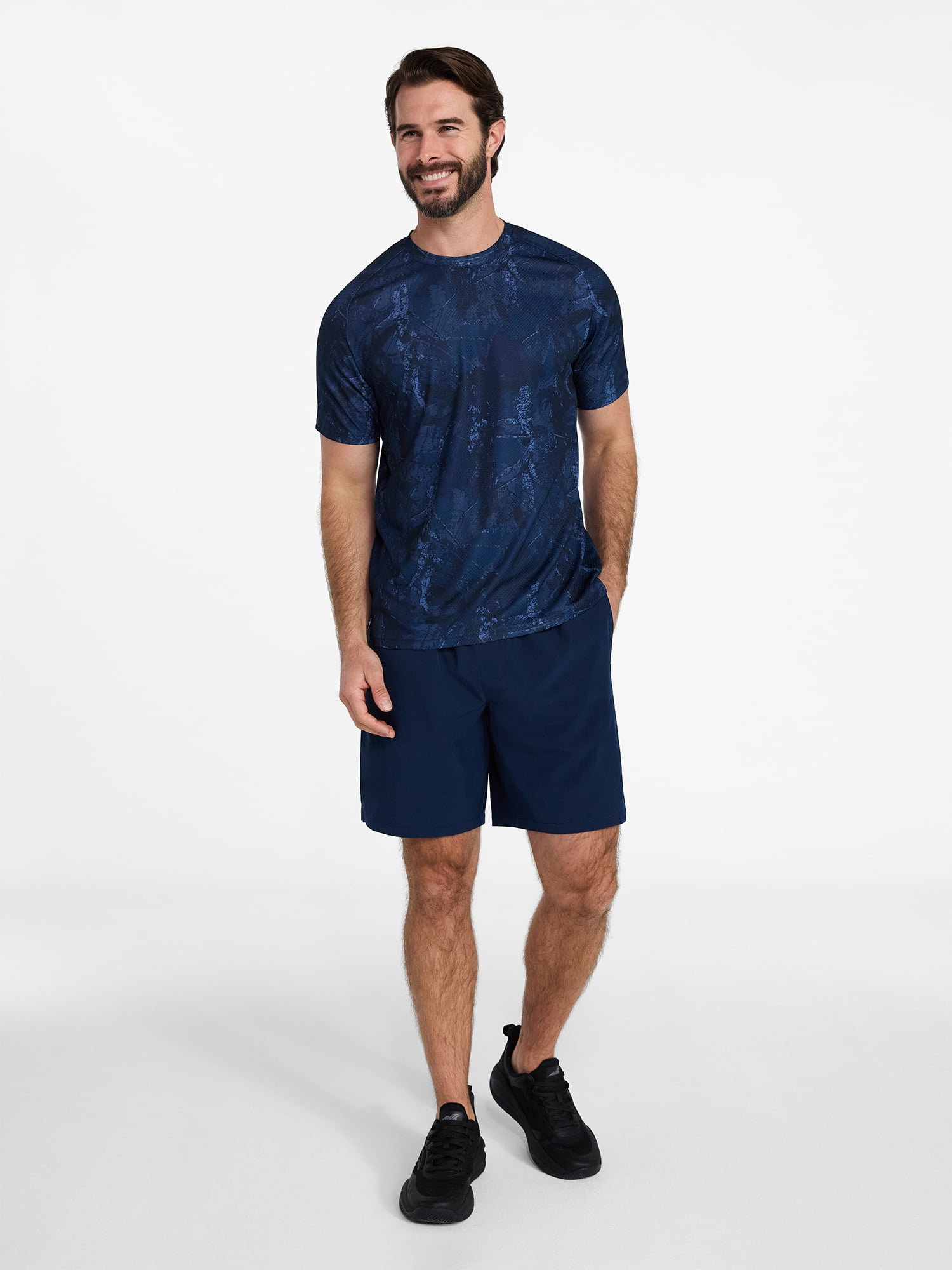Athletic Works Men's and Big Men's DriWorks Mesh Tee with Short Sleeves, Sizes XS-5XL