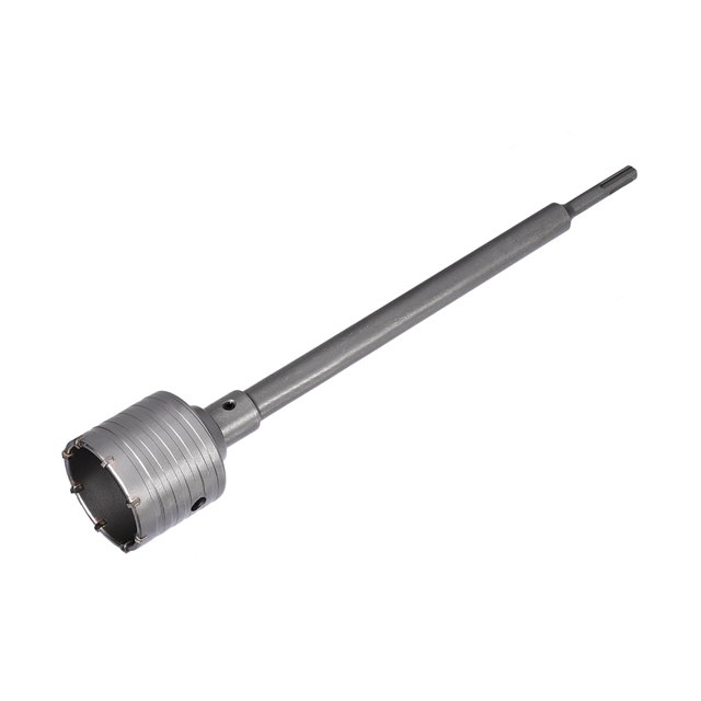 Broca para pared de 70 mm, cortador de sierra de agujero, profundidad de perforación de 340 mm, vástago redondo con varilla de conexión para taladro de impacto SDS X4