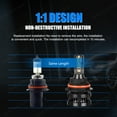 thumbnail image 3 of For Ford Mustang 1988-1993 LED Headlight Bulbs 9007 High/Low Beam+H3 Fog Light Combo Kit 4Pcs 6000K White, 3 of 15