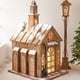 thumbnail image 2 of Casa de madera navideña grande luminosa de 1m 2,1m 1,5m casas de pueblo artesanales de madera navideñas con luz Led, 2 of 4