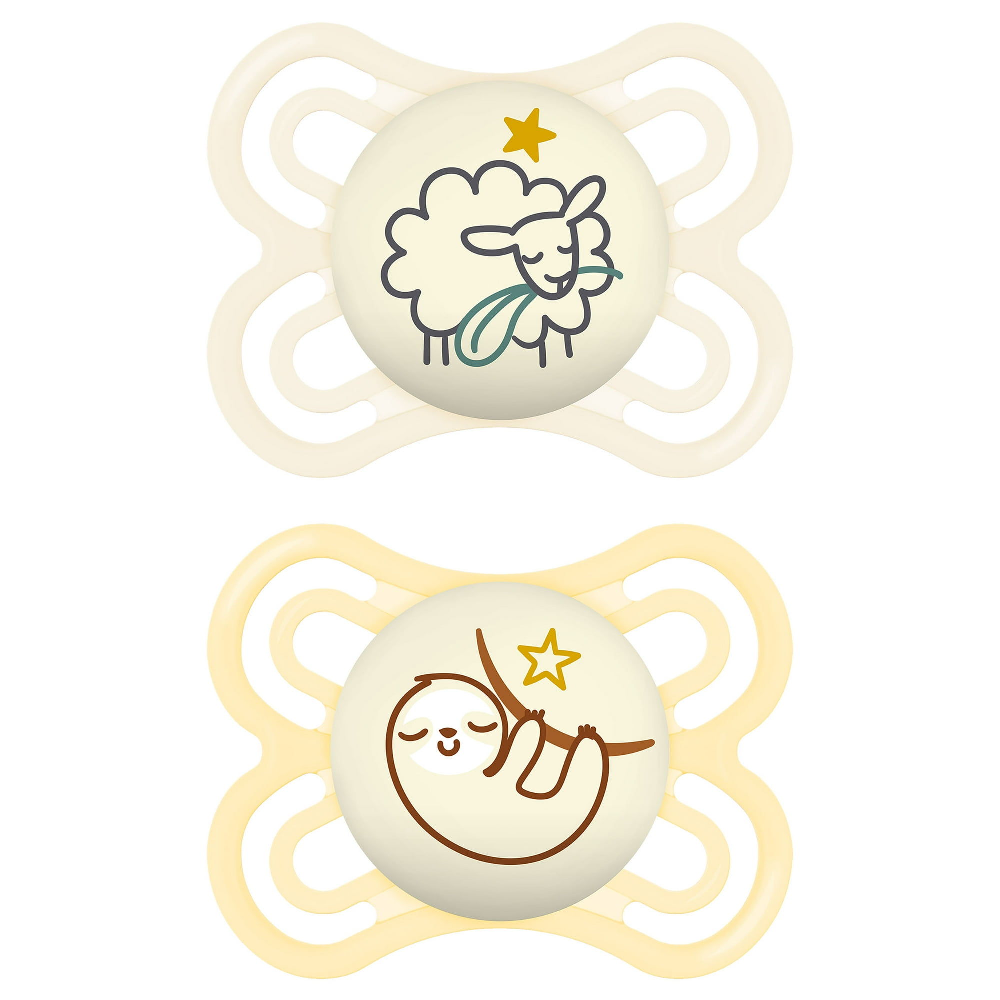 MAM Perfect Night Pacifier, 0-6 Months,Girl, 2 Pack