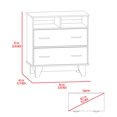 thumbnail image 4 of Two-drawer and shelf black dresser / Ideal for organizing personal items, 4 of 5