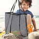 thumbnail image 1 of Bolsa de playa plegable de malla de nylon negra para vacaciones en la playa o piscina, 1 of 6