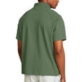 thumbnail image 5 of 2026 Spring Summer Henley Shirts for Men Short Sleeve Quarter Zip Pullover Ribbed Stand Collar T-Shirts (Green,S), 5 of 5