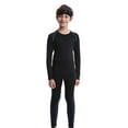 thumbnail image 3 of Kids Compression Training Suit, Boys' Thermal Base Layer Set with Fleece Lining, Slim Fit Athletic Wear for Cold Weather Sports, Soccer, Skiing and Basketball Activities Blue, 3 of 5
