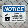 thumbnail image 5 of (2 Pack) Chemical Mixing Area Protective OSHA Notice Sign 18 Inch X 12 Inch Indoor / Outdoor Rust-Free Aluminum Metal Signs for Workplace, Workshop, and Construction Site, Made in the, 5 of 8