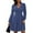 Blue, variant on PRETTYGARDEN Womens Sweater Dress Fall Long Sleeve V Neck A Line Fit and Flare Ribbed Knit Short Dresses Winter Outfits