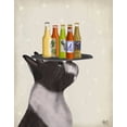 thumbnail image 2 of Fab Funky 12x14 Black Ornate Wood Framed with Double Matting Museum Art Print Titled - Boston Terrier Beer Lover, 2 of 4