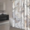 thumbnail image 3 of Abstract Marble Shower Curtain for Modern Bathroom Decor Waterproof Fabric Shower Curtain Set with Hooks 72 x 72 in, 3 of 7