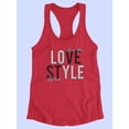 thumbnail image 3 of Love Style Silver Text Racerback Tank Women -Image by Shutterstock, Female Medium, 3 of 4