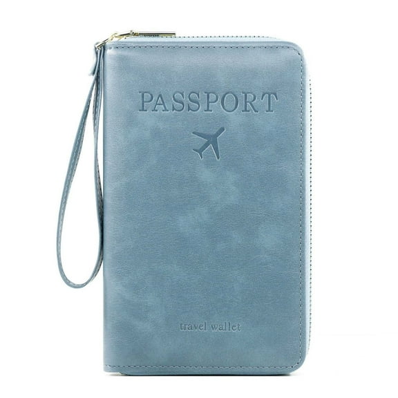 Leather Blocking Wallet Passport Holder for Travel-Similar Rfid Passport Multifunctional Rfid Passport Wallet and Phone for Women/Men