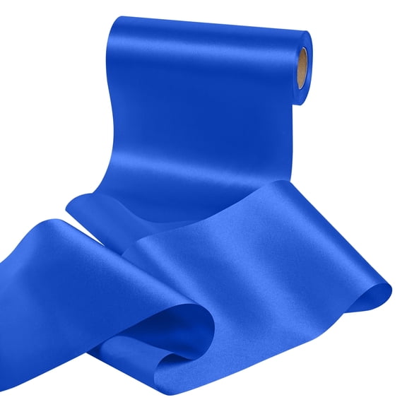 THEGLY Royal Blue Satin Ribbon 8 Inch 25 Yards Fabric Large Silk Ribbon for Gift Wrapping Opening Chair Sash Table Hair Car Bows Sewing Craft