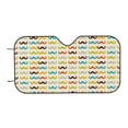 thumbnail image 7 of Picia Colorful Mustache Curved Windshield Sunshade Accordion Folding Style Auto Shade for Car Truck SUV Van Blocks UV Ray Sun Visor Protector -Small, 7 of 7
