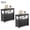 Black, variant on SONGMY 2-Pack Black Narrow End Table with 2 Drawers & Shelf, Small Desk for Small Spaces, Home Office Bedroom Storage, Modern Nightstand with Charging Station Space