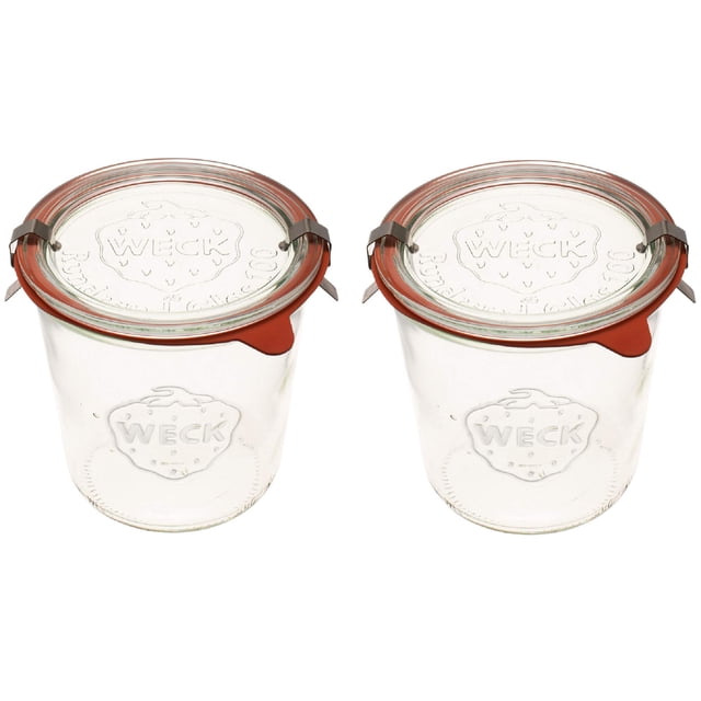 Frascos para Conserva WECK 742 Molde Transparente Vidrio 1/2L (2 Frascos)