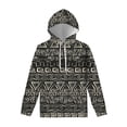 thumbnail image 2 of Sudadera con capucha con estampado tribal azteca antiguo retro para hombre, sudadera informal de calle en blanco y negro con estampado 3D, jersey de manga larga, 2 of 5
