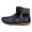 Black, variant on Women's Leather Winter Snow Boots Side Zipper Patchwork Waterproof Vintage Antislip Round Toe Casual Booties Black Size 6.5