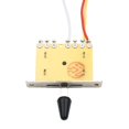 thumbnail image 2 of JIUWU Arnés de cableado para guitarra Strat Precableado 3 potenciómetros de 500 k 1 volumen 2 perillas de control de tono Interruptor de 5 vías, 2 of 5