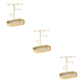 thumbnail image 4 of Dalazy Jewelry Organizer Stand Tray Display Rack Rings for Gold PU Leather Pad 20 x 10 x 21cm 3Set, 4 of 6