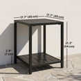 thumbnail image 3 of Outsunny Outdoor Coffee Table with Storage Shelf, Adjustable Feet, Black, 3 of 10