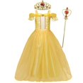 thumbnail image 1 of Fantasty-Disfraz de Elsa para niña, vestido de Blancanieves para fiesta de cumpleaños, Carnaval, Halloween, 4 a 10 años Fivean unisex, 1 of 2