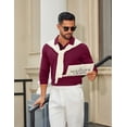 thumbnail image 4 of COOFANDY Men' Long Sleeve Golf Polo Shirts Casual Collared Shirts Contrast Collar Polo Cotton Golf T Shirts, 4 of 6