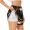 White, variant on Golden Lips Modern Sculpture for Double-layer Running Short for Women, Perfect for Gym, Tennis, and More, Featuring a Convenient Pocket-Small