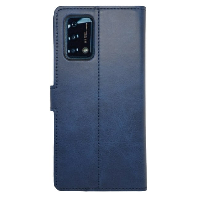 Funda Cartera Suave Cely Vesmir Para Oppo Reno 6 Lite Azul Marino Con 2 Micas
