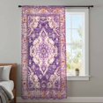 thumbnail image 4 of Purple Orange Boho Sheer Curtains 84 Inches Long, Ethnic Geometric Middle Century Art Light Filering Curtains, Breathable Simi Curtain Privacy Drapes for Living Room Bedroom Window Treatment, 4 of 9