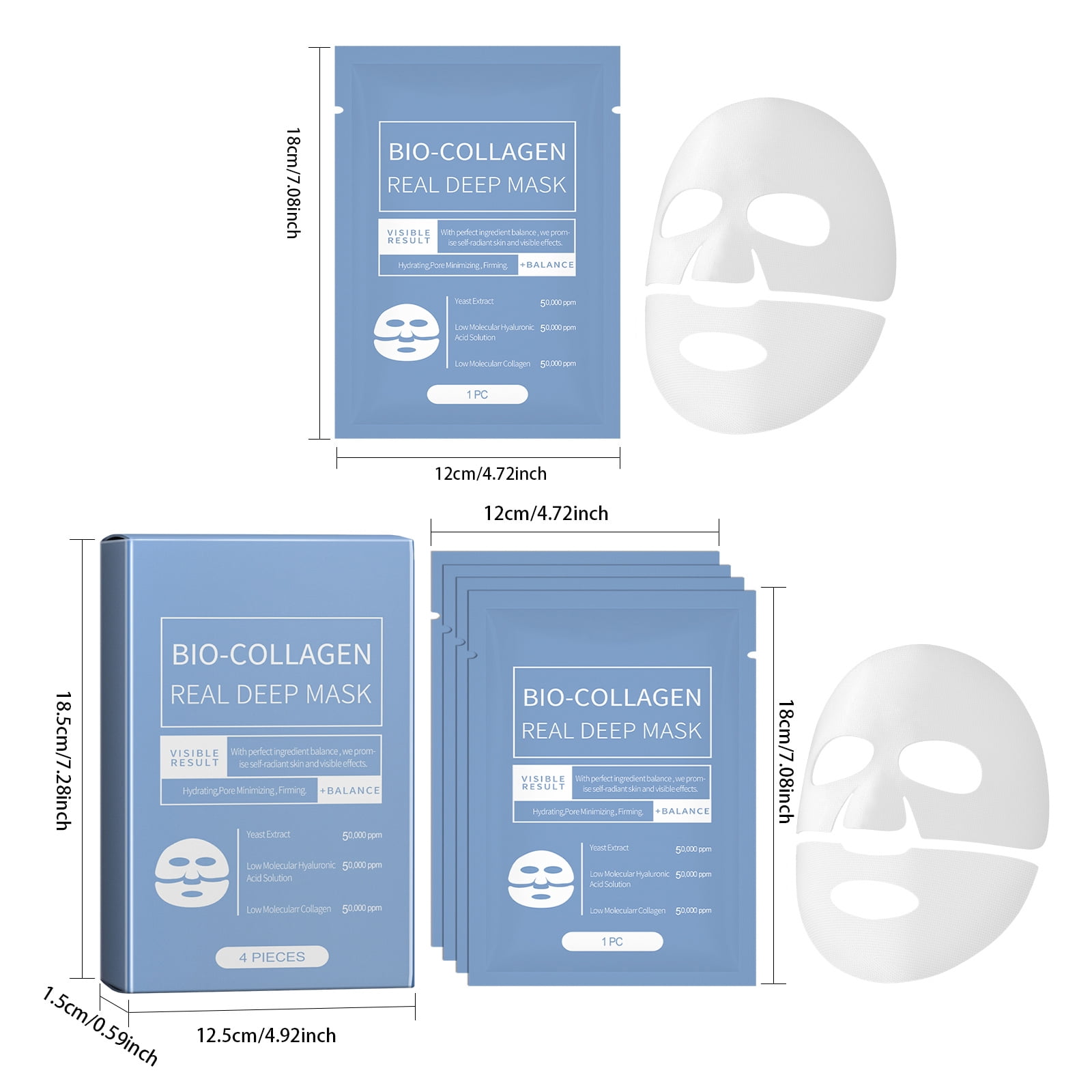 Alvantor Hydrating Overnight Collagen Face Mask - Pore Minimizing and Elasticity Plumping, 38g
