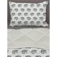 thumbnail image 3 of Chameleon Comforter & Sham Bedding Set, Repetitive Animal on Branches Swirling Tail Pencil Sketch Pattern Print, 3 pcs Duvet Set Microfiber Filling Quilt, 5 Sizes, Dark Grey and White, by Ambesonne, 3 of 4