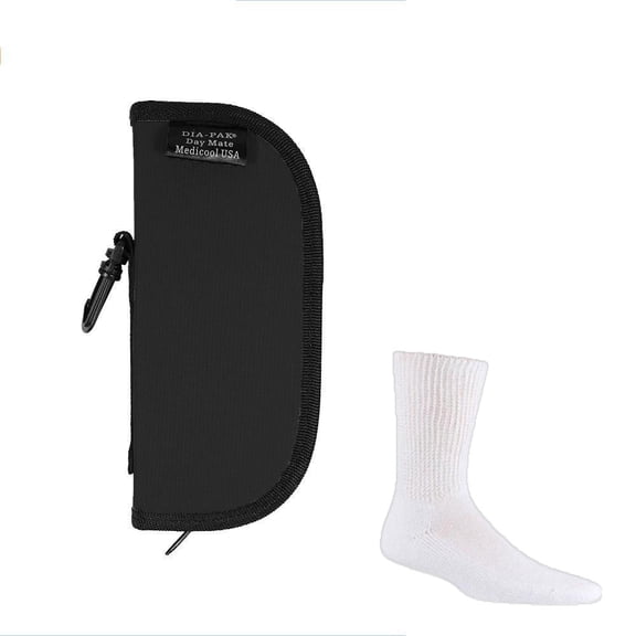 Dia-Pak Daymate Black Insulin Carrying Case and Diasox Bundle | DPDAYM/BK-DIASOX-MD
