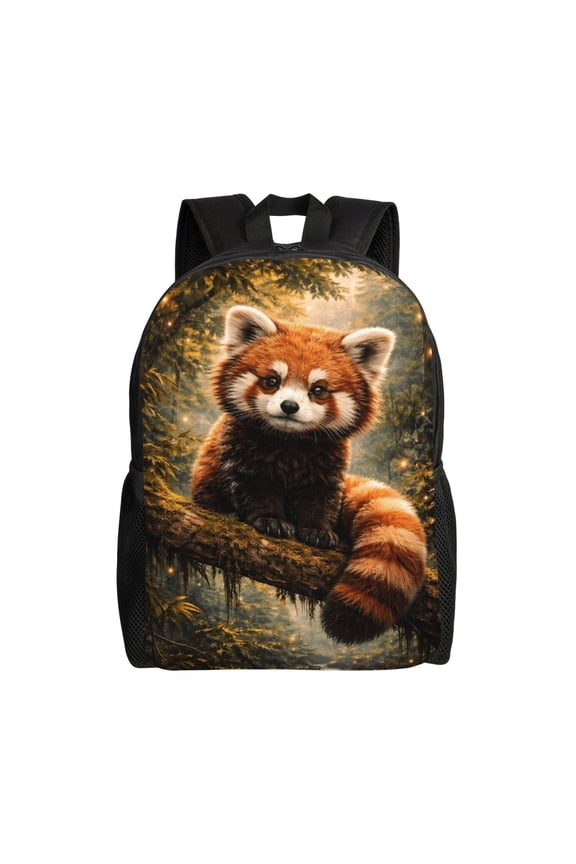 Red Panda Backpack Full Front Print Travel Laptop Bag for Men and Women