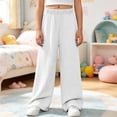 thumbnail image 2 of Asxite Toddler Girls Casual High Waist Wide Leg Pants Winter Pants Solid Pleated Pockets 5-15 Y, 2 of 7