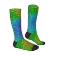 thumbnail image 3 of Fotbe Colorful Glitter print Women's Men's Novelty Crew Socks Cotton Socks Knee High Socks for Walking,Running,Nurses,Pregnancy, 3 of 9