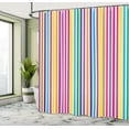 thumbnail image 5 of Ambesonne Colorful Shower Curtain, Vertical Stripes Print, 69"Wx84"L, Multicolor, 5 of 5