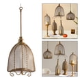 thumbnail image 1 of Vela colgante de Metal Vintage, soporte para luz de té, decoración rústica para decoración del hogar, centro de mesa multifuncional Diámetro 19cm, 1 of 8