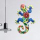 thumbnail image 4 of Gecko de metal, escultura decorativa colgante para pared, ideal para el hogar, jardín, patio o cerca. Azul, 4 of 7