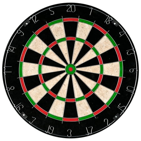 Safety Dart Game Bristle Dart Board, Tournament Sized Indoor Hanging Number Target Game for Steel Tip Darts- Dartboard with Mounting Hardware by Hey! Play! ()