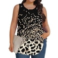 thumbnail image 7 of Mifsaly Floral Leaf Print Sleeveless Tops Women Plus Size Cotton Tank Top Oversized Casual Flowy Blouse Work Going Out Everyday Clothes XXXXXL, 7 of 7