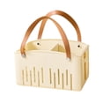 thumbnail image 3 of Canasta de almacenamiento portátil, cesta de ducha con mango, bolso de ducha multipropósito, contenedor de organizador de tocador para el dormitorio Crema, 3 of 8