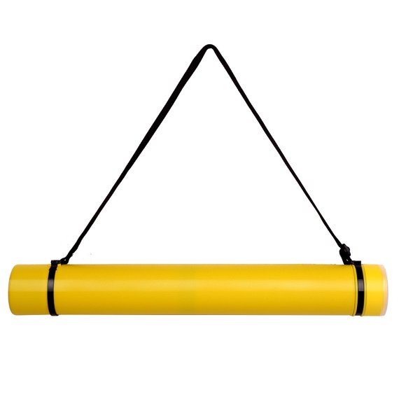 Transon Tubo de almacenamiento de documentos para carteles de 24 a 40 pulgadas, extensible para obras de arte, planos, dibujos y pergaminos, color amarillo