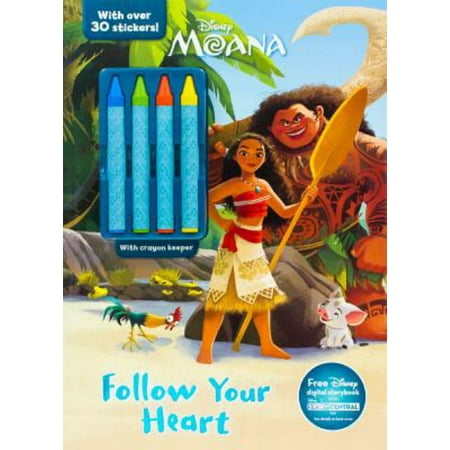 Download Follow Your Heart Coloring Book with Crayons (Disney Moana ...